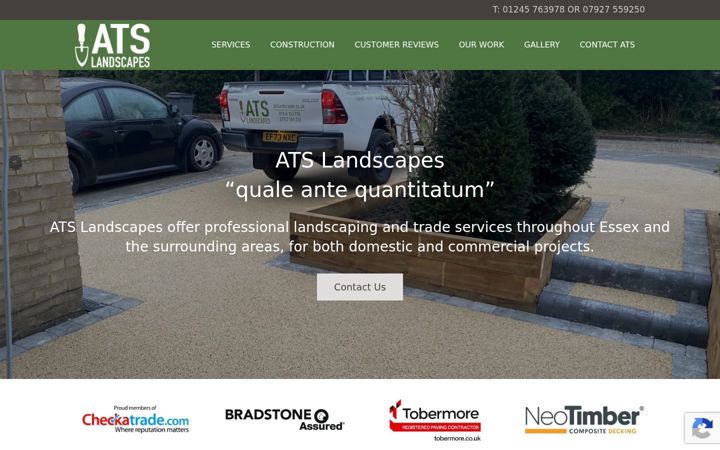 Screenshot του atslandscapes.co.uk