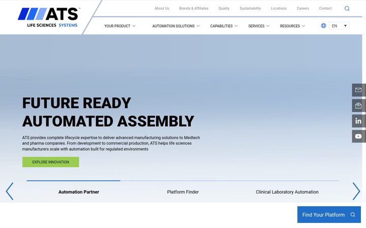 Screenshot του atslifesciences.com