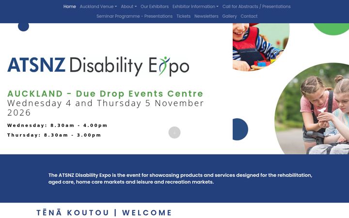 Screenshot of atsnzexpo.nz