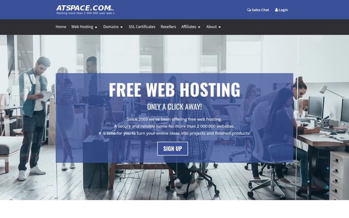 Screenshot ta' atspace.com