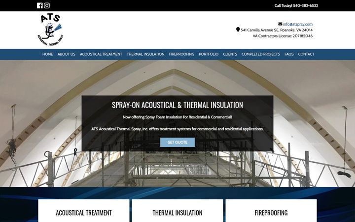 Screenshot of atspray.com