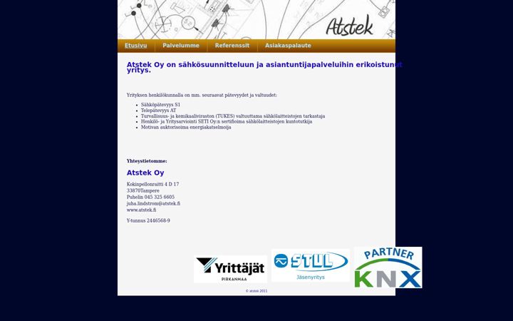 Screenshot of atstek.fi