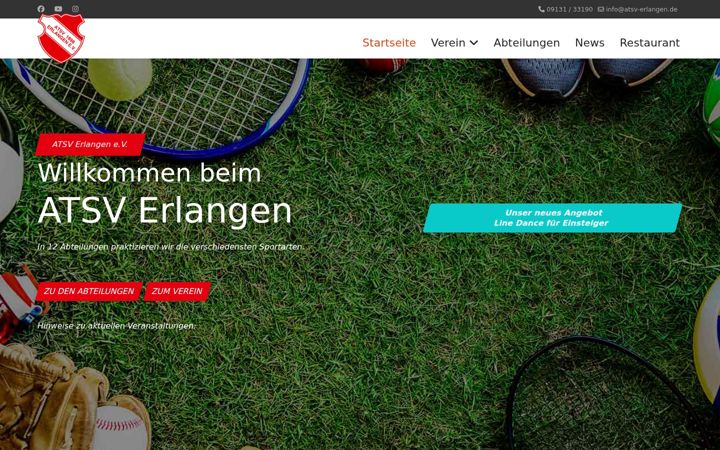 Screenshot of atsv-erlangen.de
