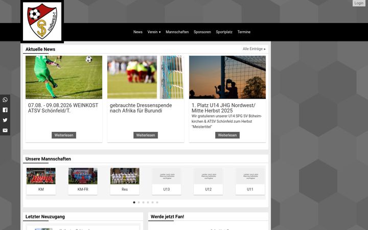 Screenshot of atsv-schoenfeld.at
