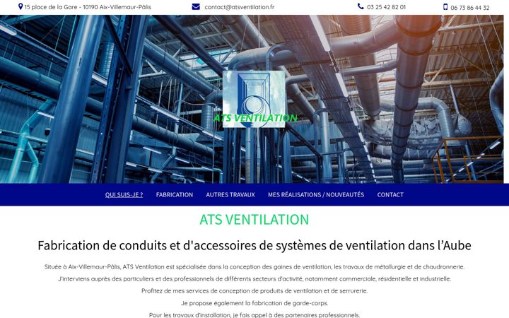 Screenshot of atsventilation.fr