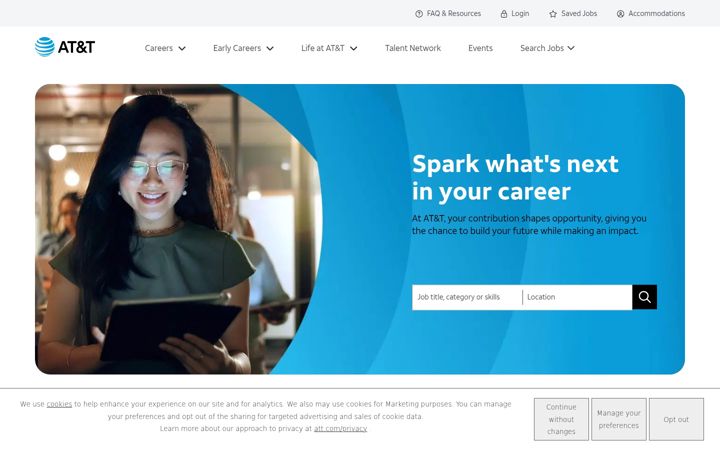 Screenshot of att.jobs