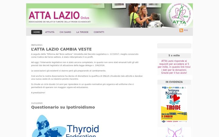 Screenshot of atta-lazio.it