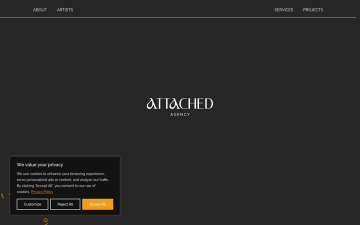 Screenshot of attachedagency.com