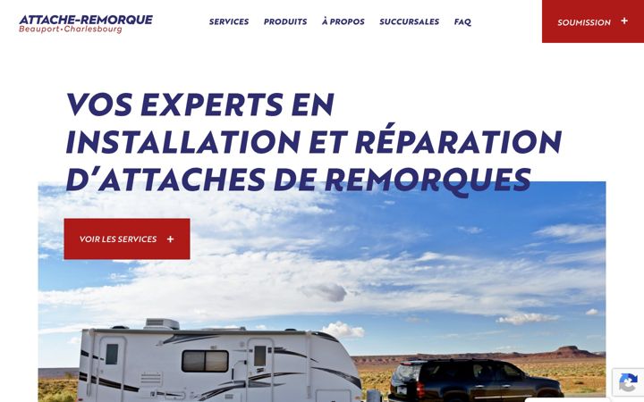 Screenshot of attacheremorquebeauport.ca