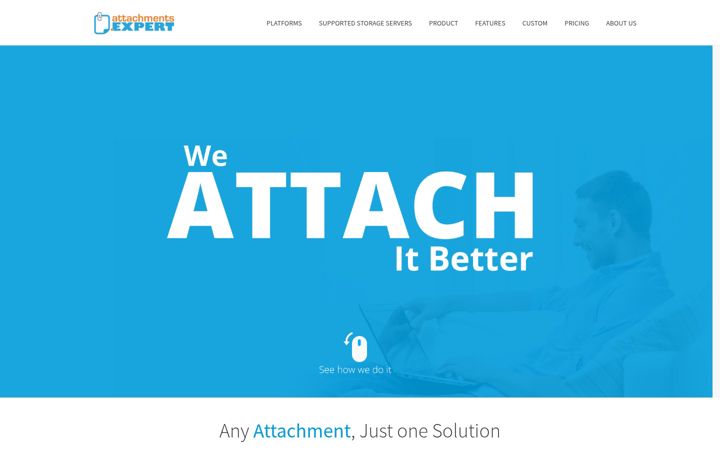 Screenshot of attachmentsexpert.com