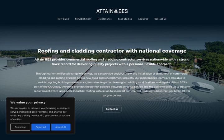 Screenshot of attainbes.co.uk