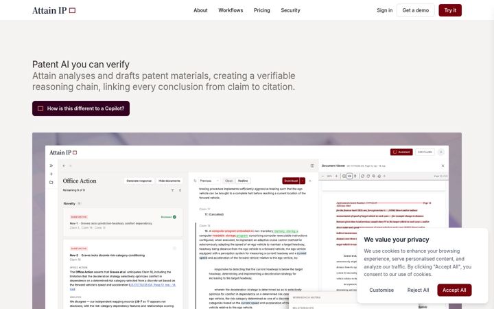 Screenshot of attainip.ai