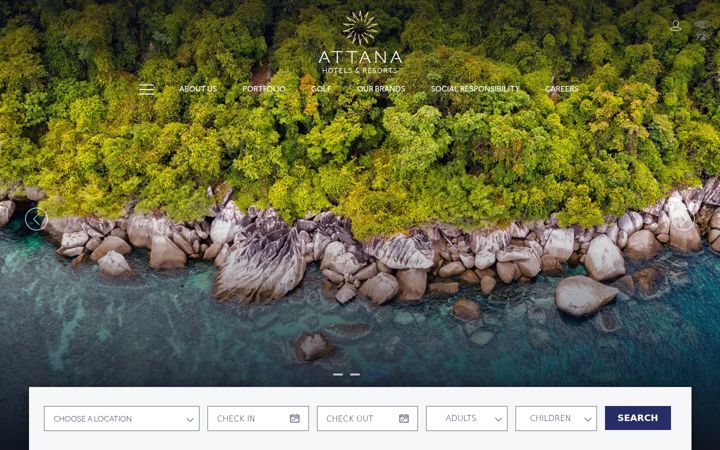 Screenshot of attanahotels.com