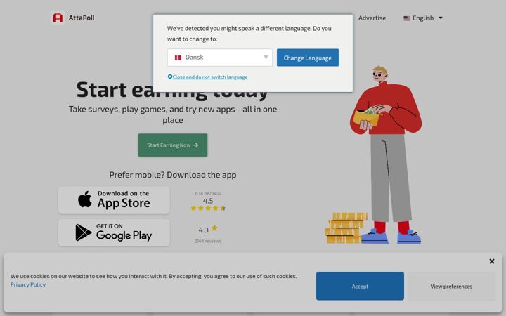 Screenshot stránky attapoll.com