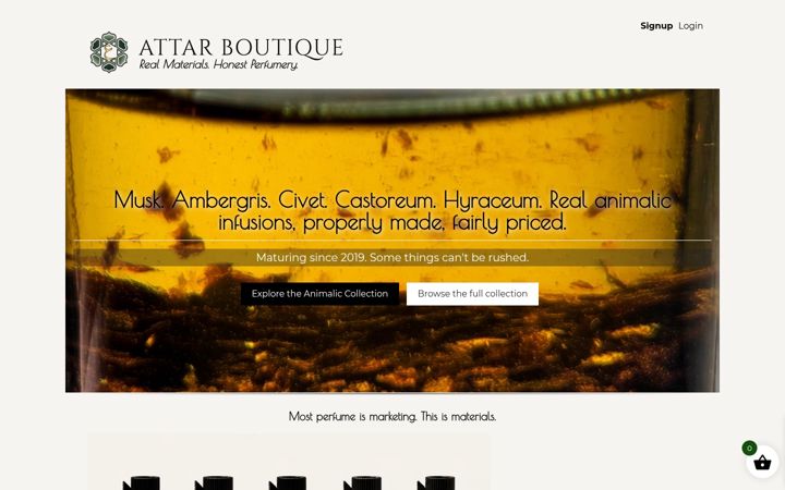 Screenshot of attar.boutique