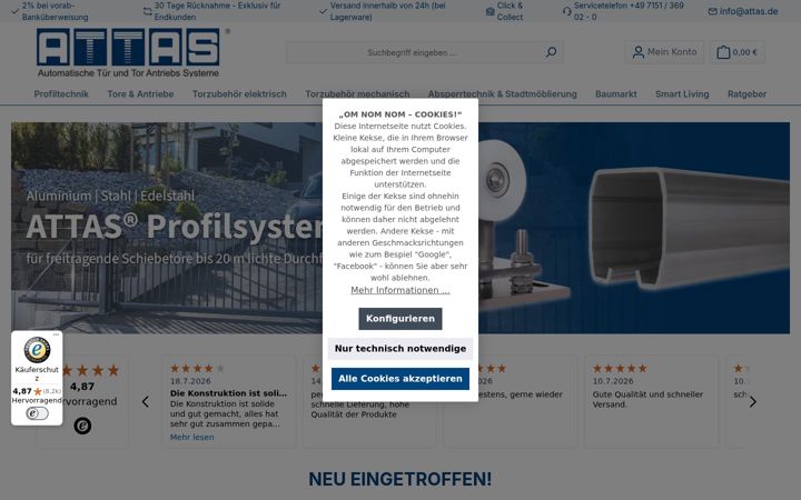 Screenshot ta' attasshop.de
