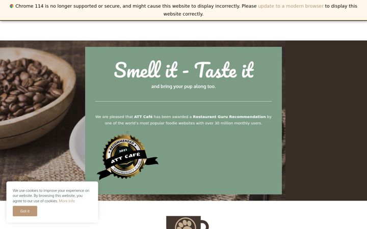 Screenshot of attcafe.co.za