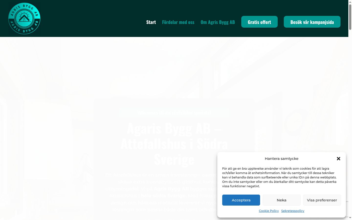 Screenshot van de toestemmingsbanner zoals getoond vóór enige interactie