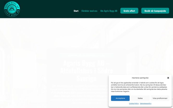 Screenshot of attefallhus.com