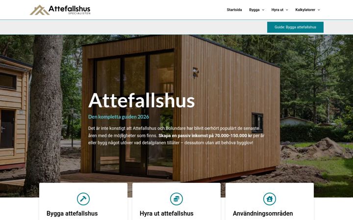 Screenshot of attefallshusspecialisten.se
