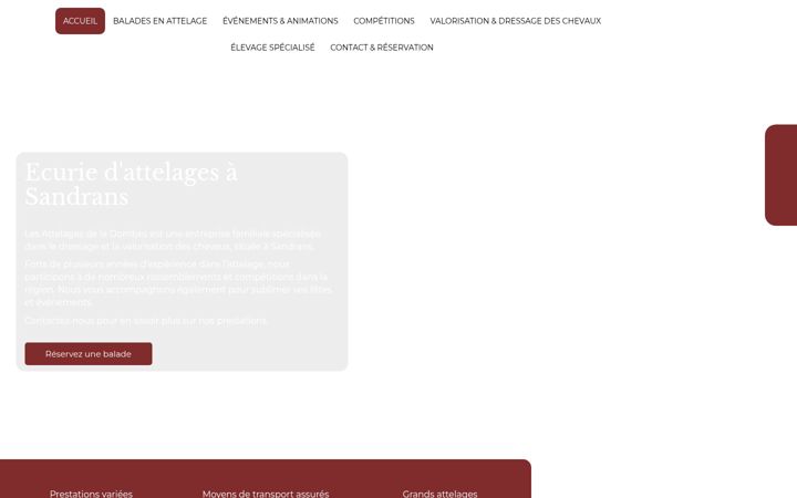 Screenshot of attelagesdeladombes.com