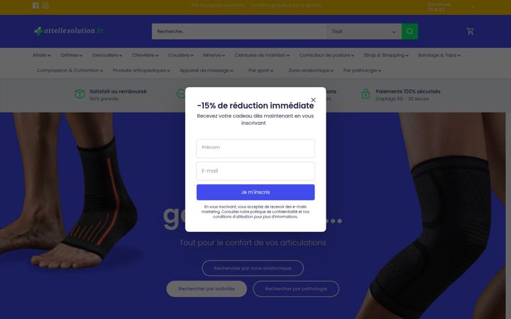 Skjámynd af attelle-solution.fr