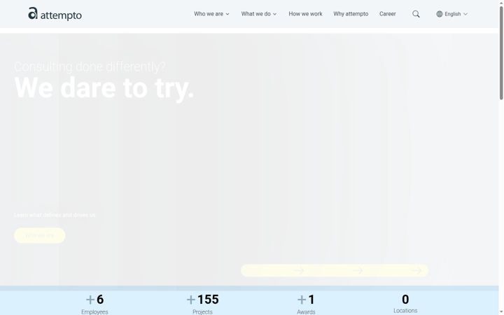 Screenshot of attempto.eu