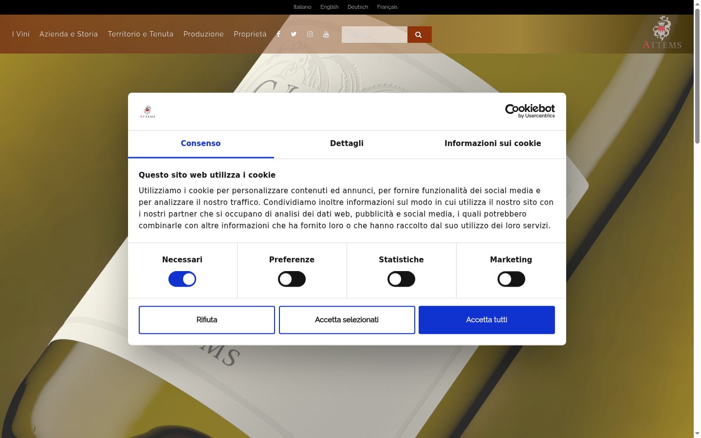 Zrzut ekranu banera zgody wyświetlanego przed jakąkolwiek interakcją