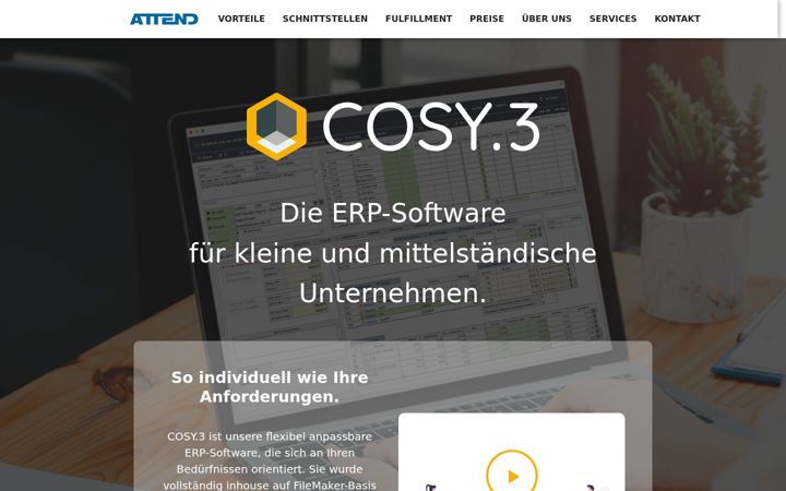 Screenshot ta' attend-it.de