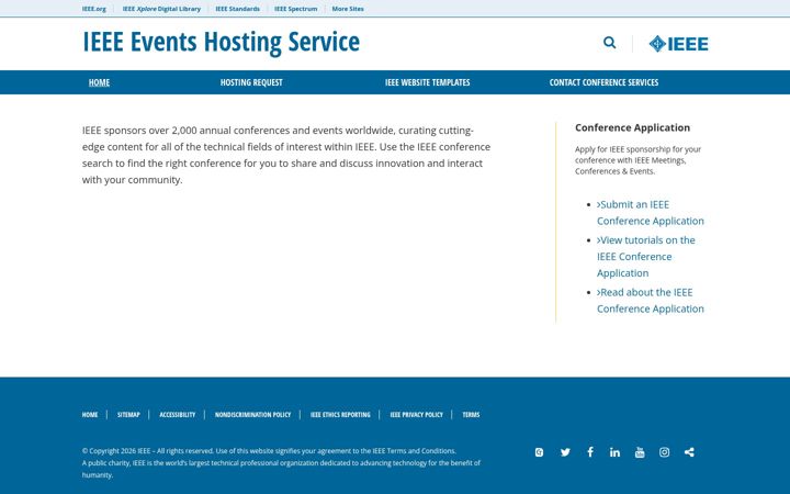 Screenshot of attend.ieee.org