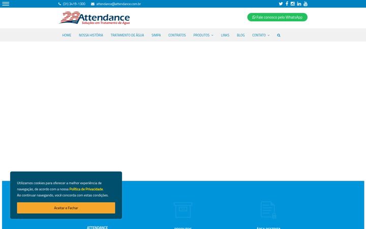 Ekrano kopija attendance.com.br