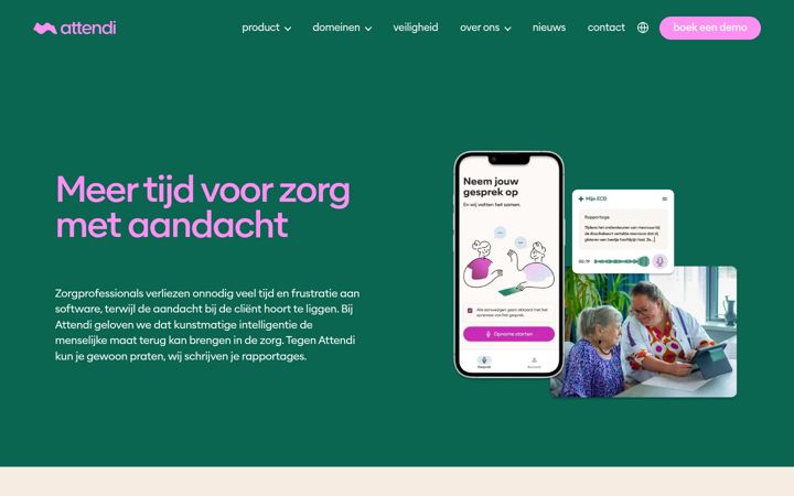 Screenshot of attendi.nl