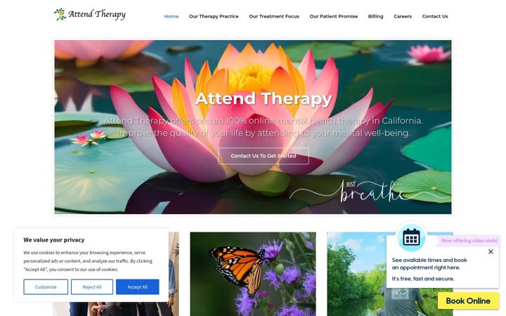 Screenshot of attendmentalhealth.com