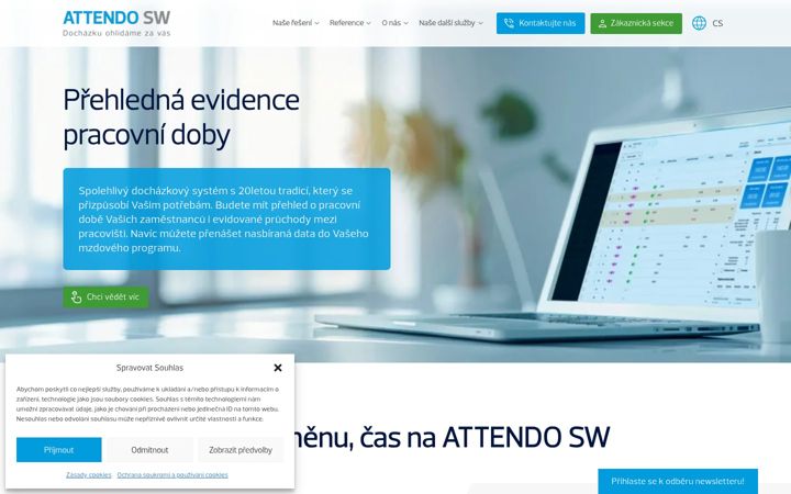 Screenshot of attendo.cz