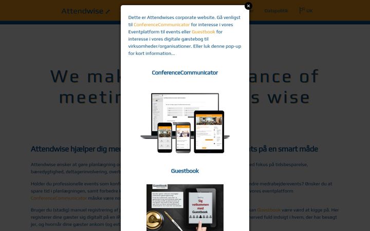 Screenshot of attendwise.com