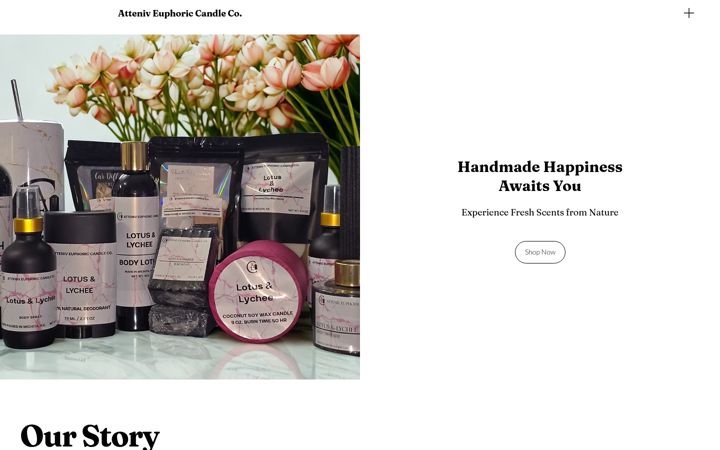 Screenshot of atteniveuphoriccandleco.com