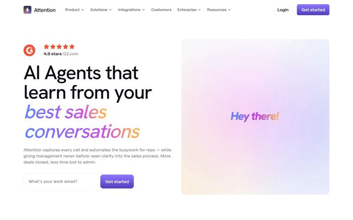 Screenshot of attention.tech