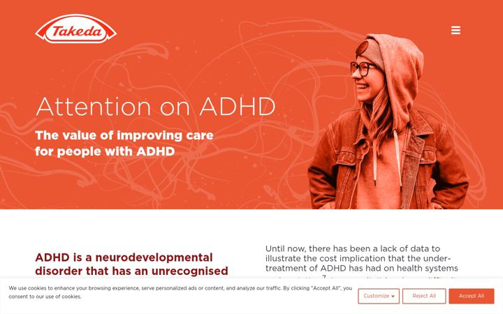 Screenshot of attentiononadhd.com