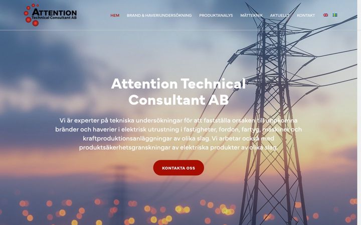 Screenshot of attentiontc.se