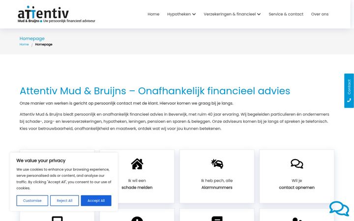 Snímek obrazovky attentiv-mb.nl