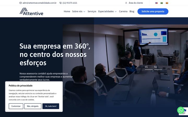Ekrano kopija attentivecontabilidade.com.br
