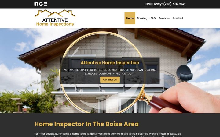 Skärmbild av attentivehomeinspections.com
