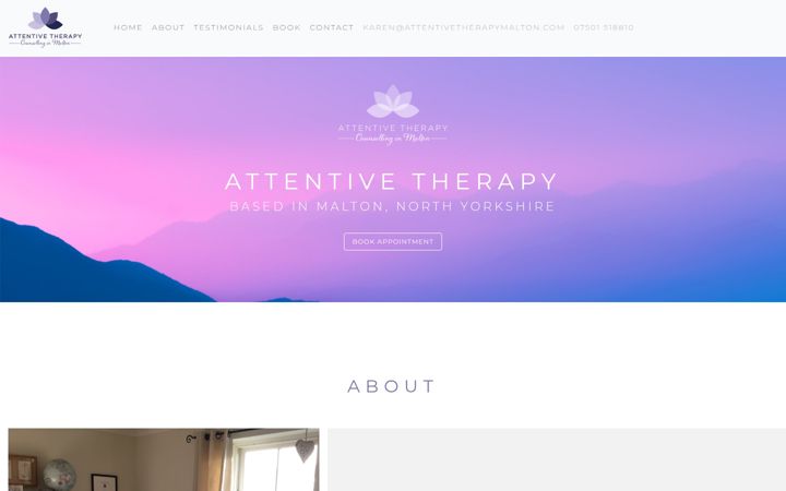 Screenshot of attentivetherapymalton.com