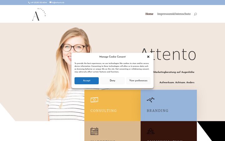 Screenshot of attento.de