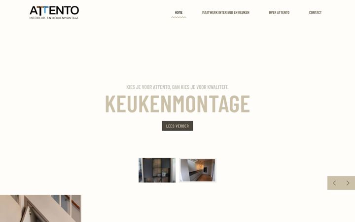 Screenshot of attento.nl