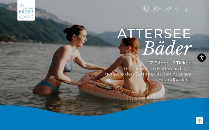 Skärmbild av attersee-baeder.at