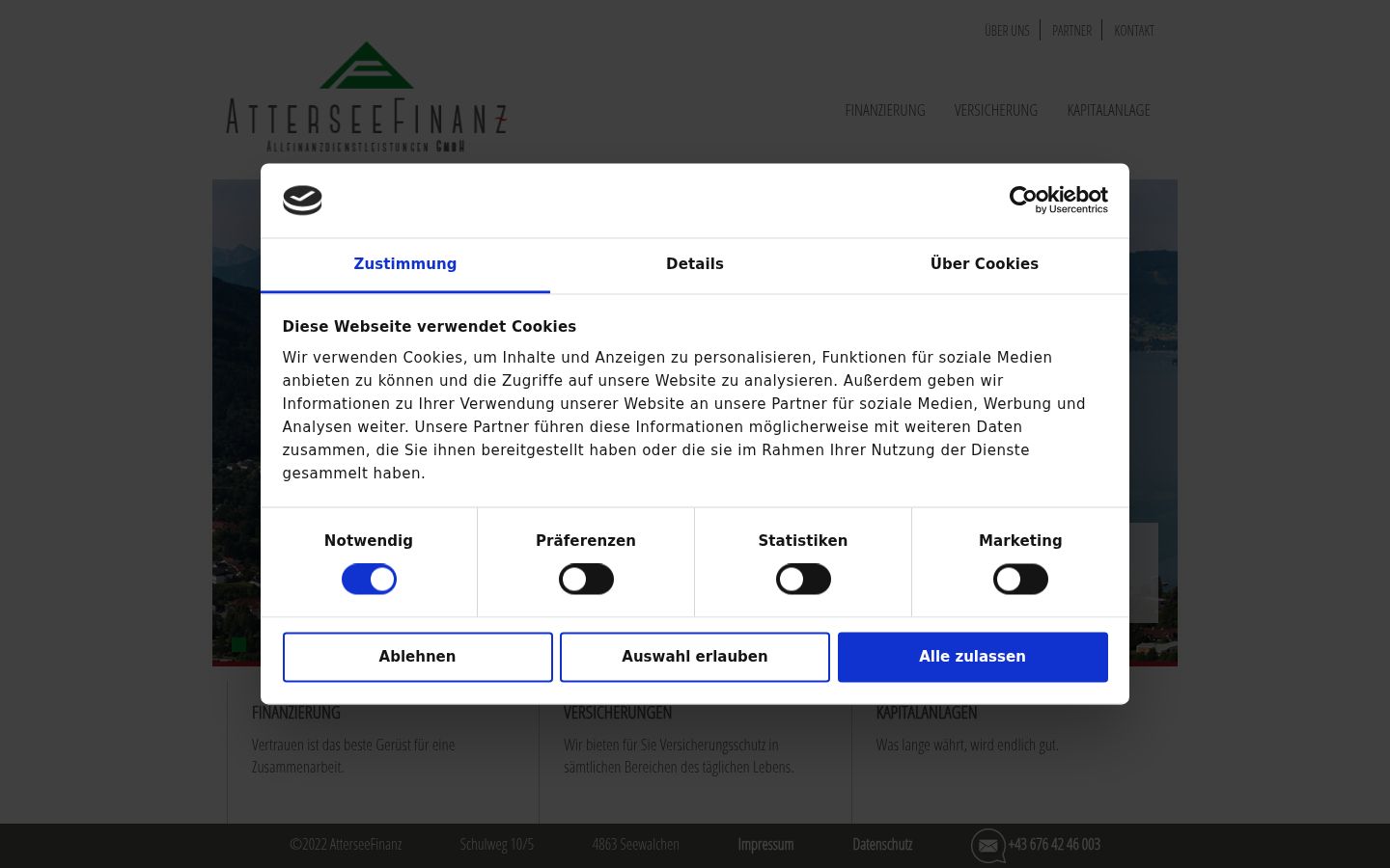Screenshot tal-banner tal-kunsens muri qabel kwalunkwe interazzjoni