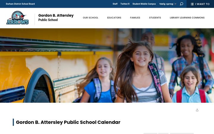 Screenshot of attersley-calendar.ddsb.ca