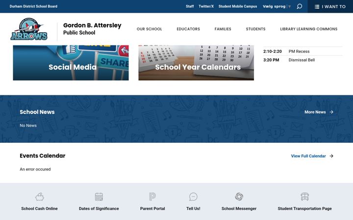 Screenshot van attersley.ddsb.ca