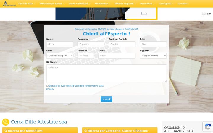 Screenshot of attestazione.net